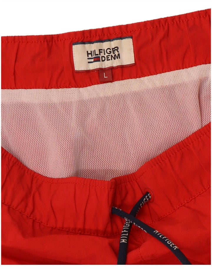 Tommy Hilfiger Shorts De Natación Gráficos Para Hombre Rojo Grande