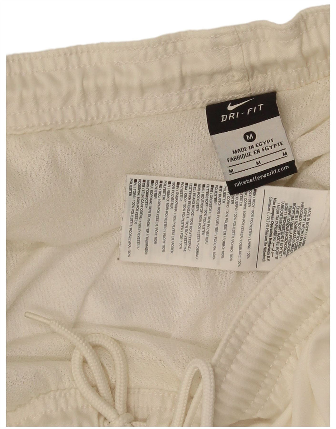 Pantalones cortos deportivos Nike Dri Fit para hombre poliéster blanco mediano