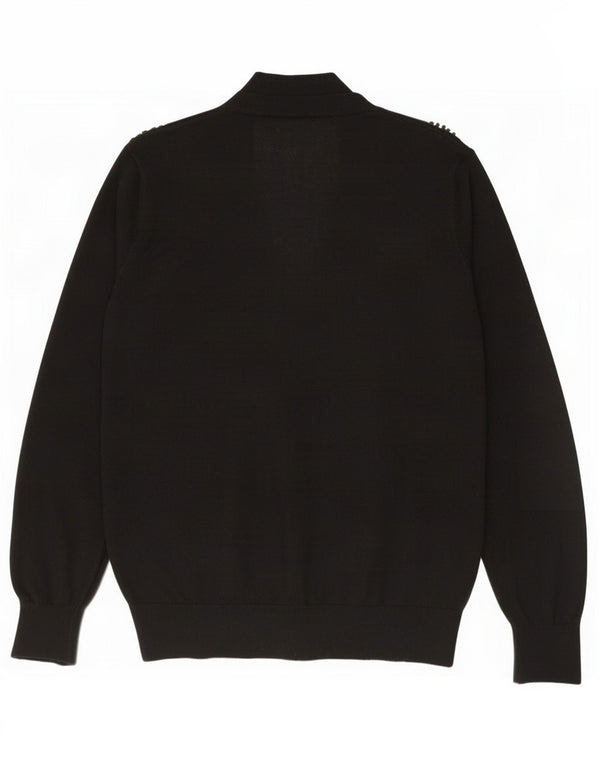 Zara Hombre Cárdigan Sueter XL Acrílico Negro