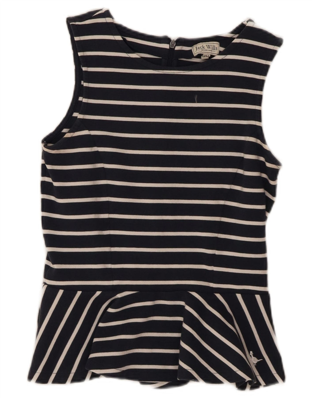 Jack Wills Blusa para Mujer Top UK 8 Small Azul Marino Rayas Náuticas