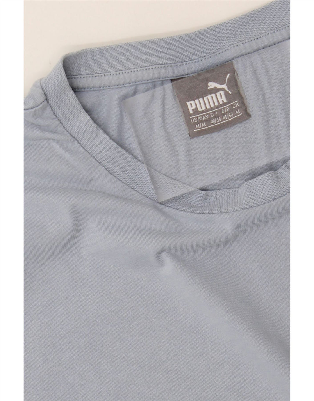 PUMA Mens Graphic T-Shirt Top Medium Blue Vintage Puma and Second-Hand Puma from Messina Hembry 