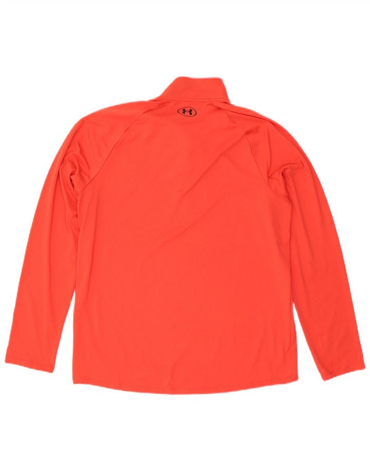Under Armour - Chándal con cremallera y cuello para hombre, talla grande, color rojo