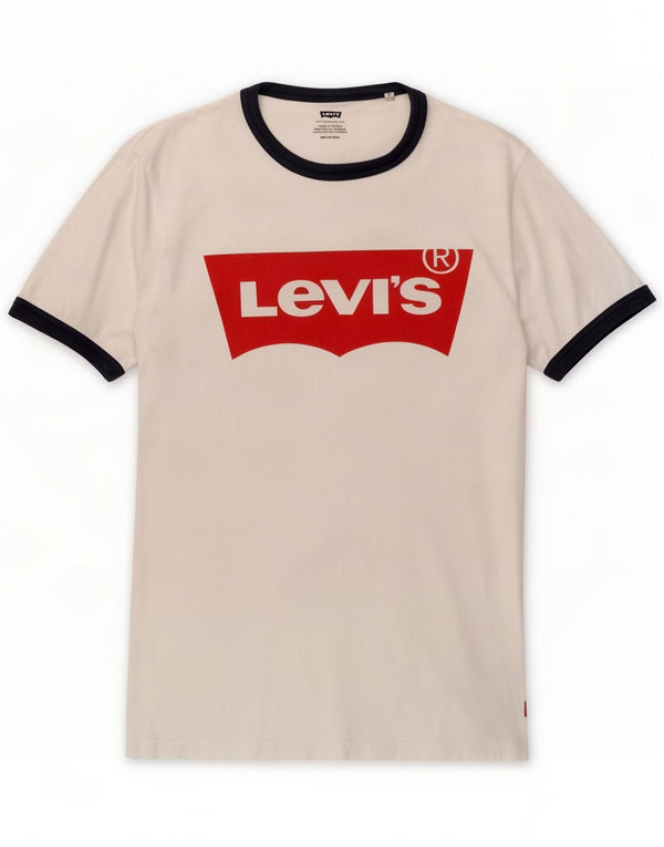 Levi's Camiseta gráfica para hombre Top XS Algodón blanco