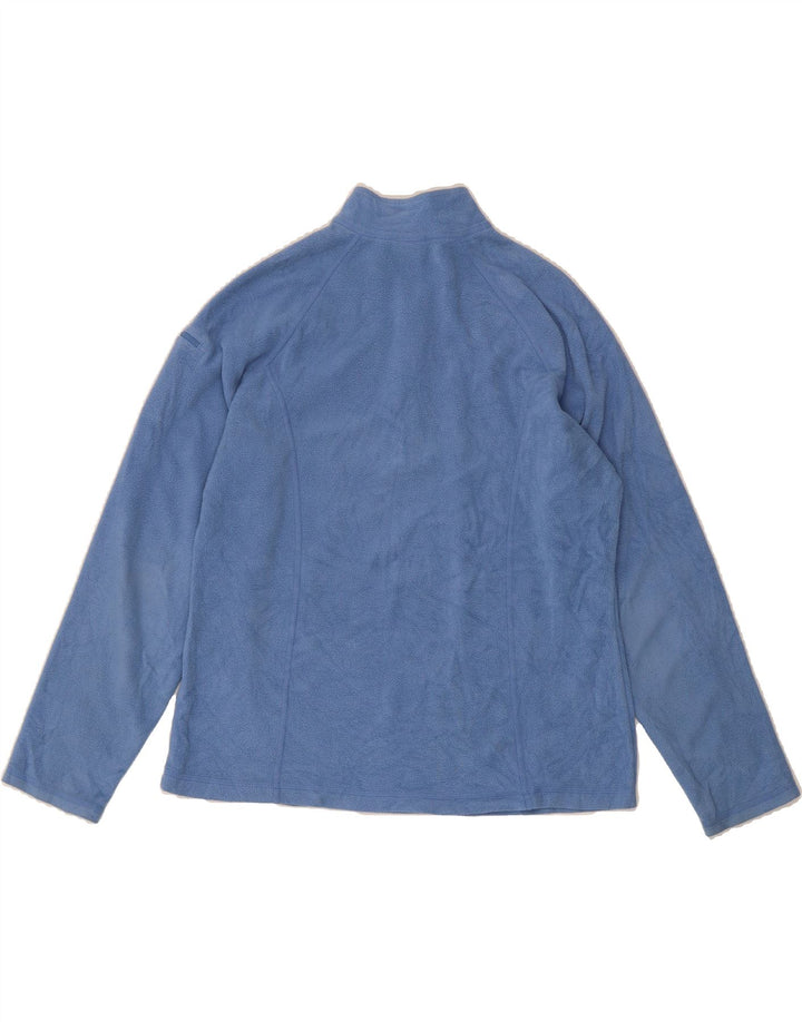 L.L.BEAN Womens Zip Neck Fleece Jumper UK 12 Large Blue Polyester Vintage L.L.Bean and Second-Hand L.L.Bean from Messina Hembry 