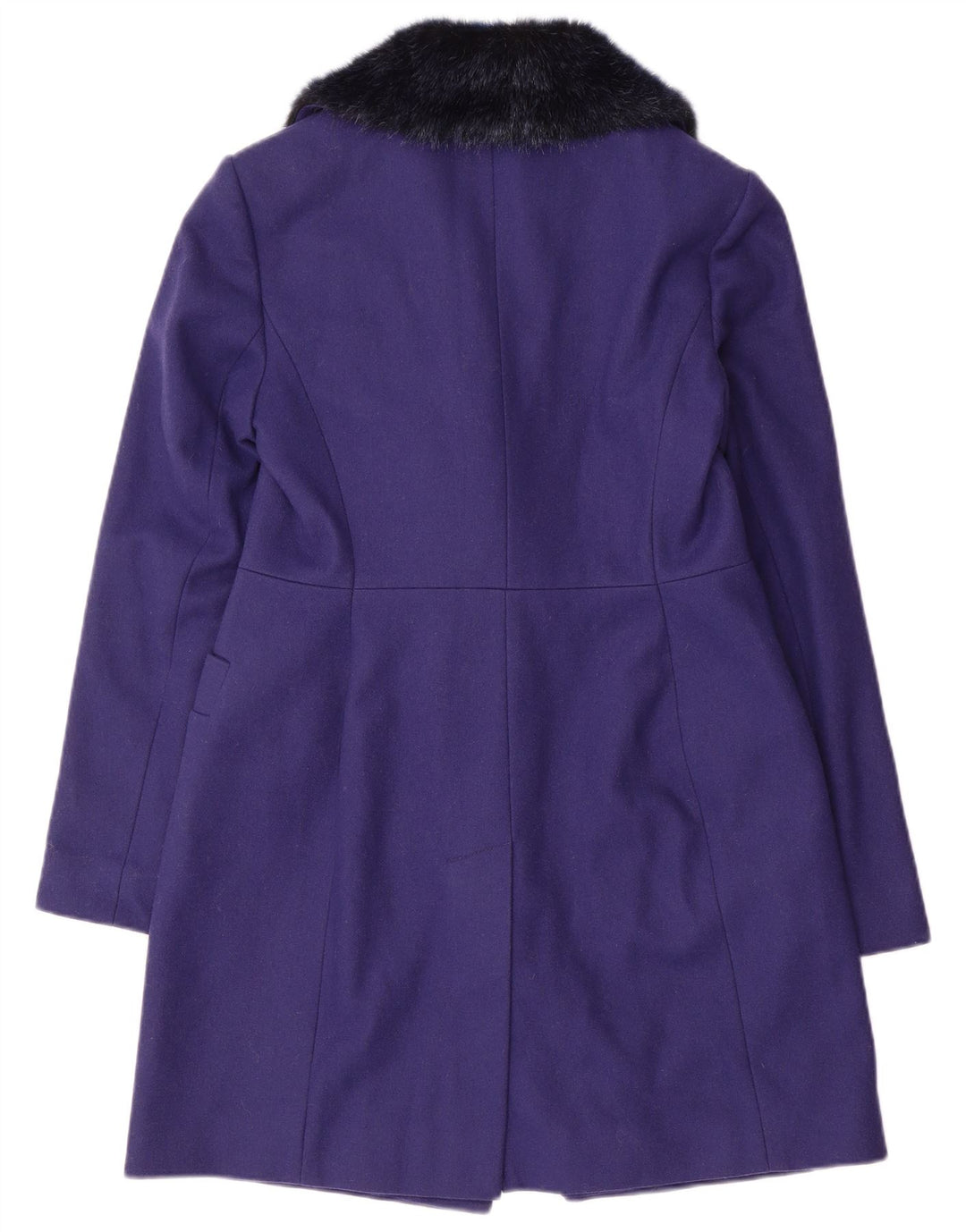 French Connection Abrigo de doble botonadura para mujer UK 40 Small Lana Púrpura