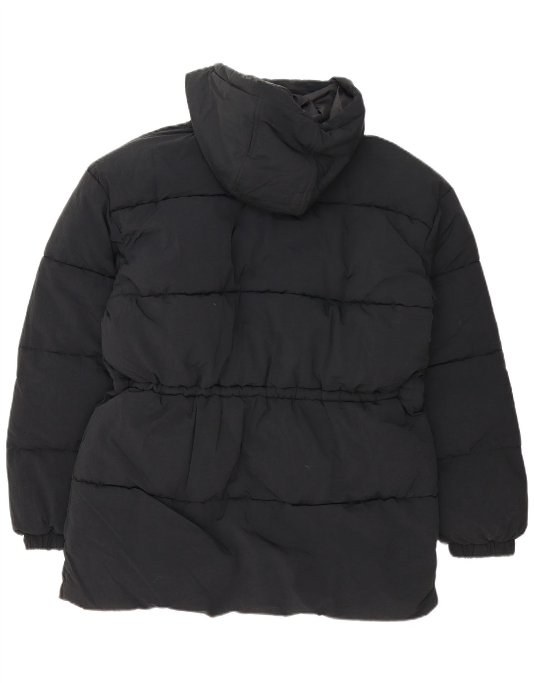 Topshop Chaqueta acolchada extragrande con capucha para mujer UK 8 Small Poliéster negro