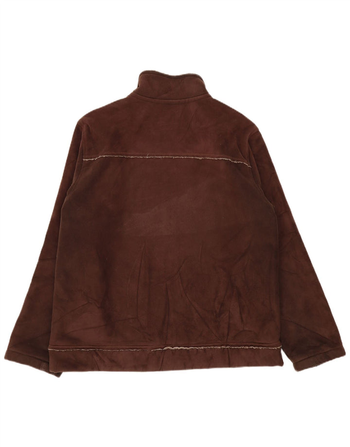 MARKS & SPENCER Chaqueta Sherpa para hombre UK 41/43 Grande Marrón Poliéster