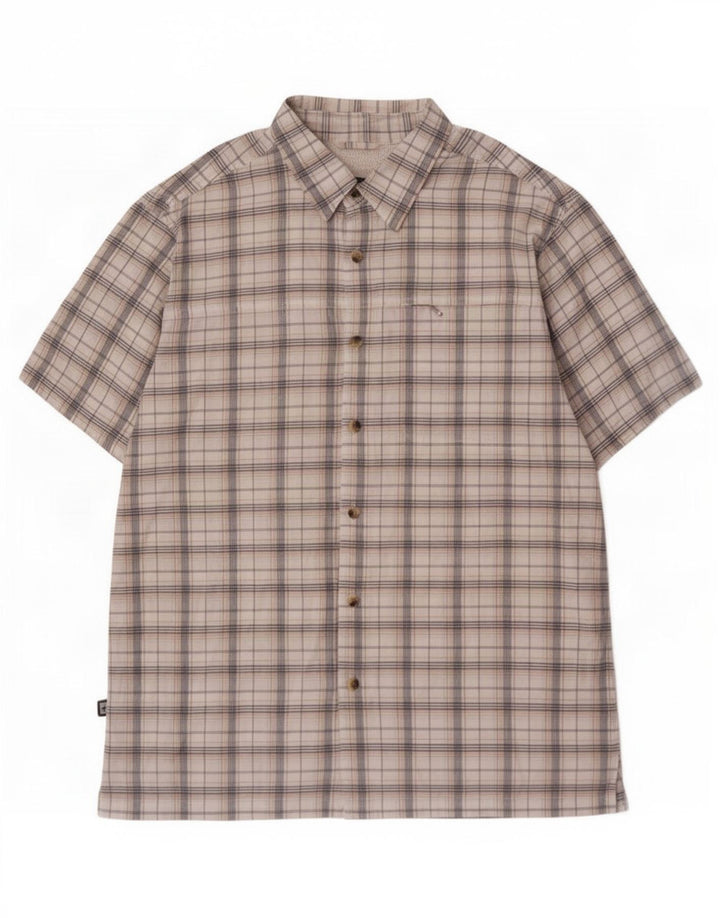 Camisa de manga corta para hombre de Mountain Warehouse Algodón a cuadros blanco mediano