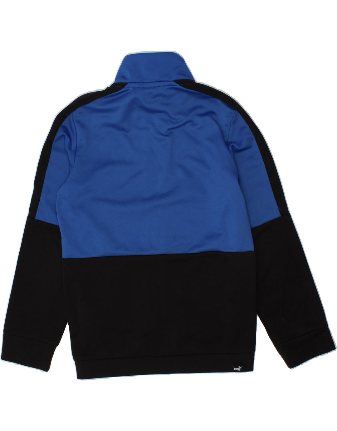 PUMA Boys Graphic Tracksuit Top Jacket 5-6 Years Blue Colourblock Vintage Puma and Second-Hand Puma from Messina Hembry 