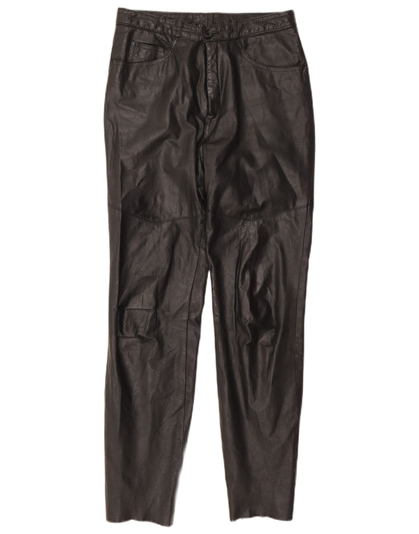 Pantalones de cuero ajustados para mujer Golden Leaf W26 L28 Negro