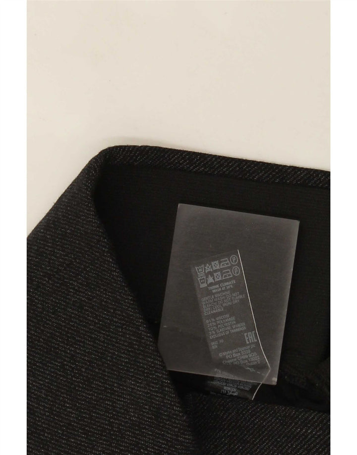 Marks & Spencer Leggings para mujer UK 8 Small Viscosa moteada negra