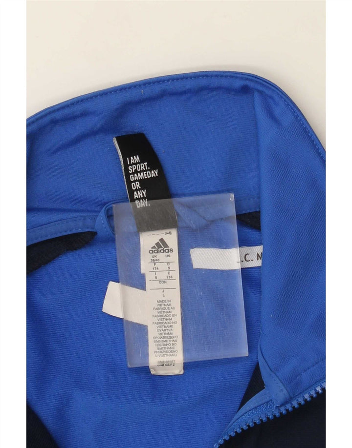 Adidas - Chaqueta de chándal para hombre, talla 38/40, color azul medio, poliéster