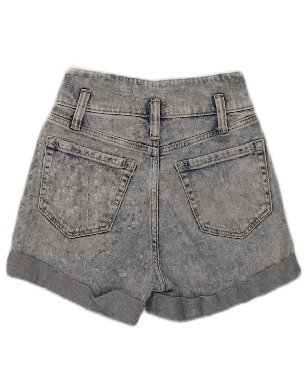 Pantalones cortos de mezclilla de cintura alta Hollister para mujer US 00 2XS W23 Azul