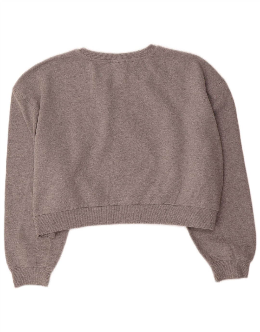 Ellesse Mujer Oversize Crop Graphic Sudadera Jumper UK 44 Grande Gris
