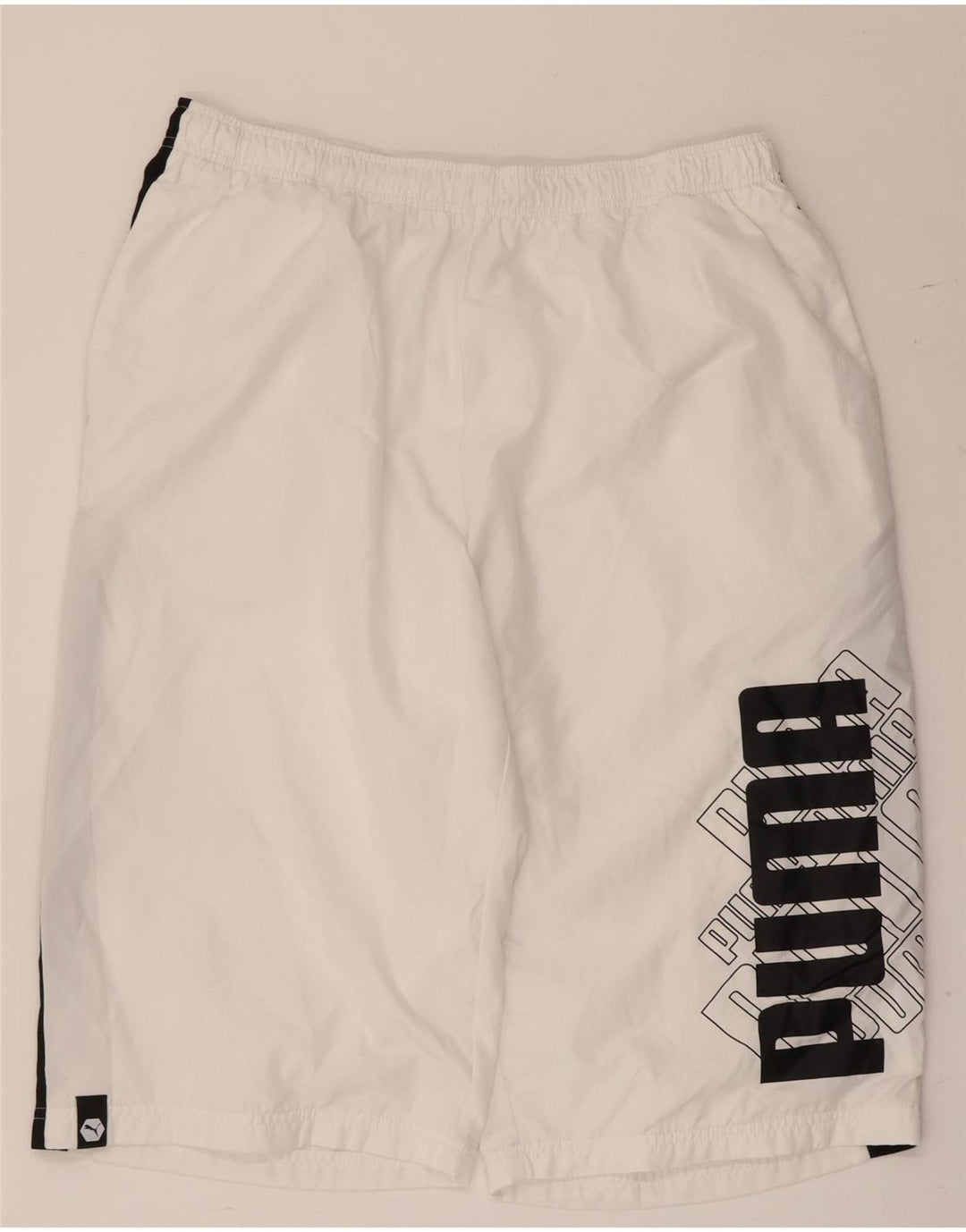 Puma Shorts deportivos gráficos para hombre XL Poliéster con bloques de color blanco