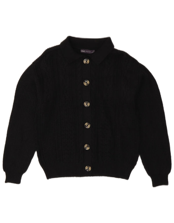 Marks & Spencer Cárdigan para Mujer UK 6 XS Viscosa Negra