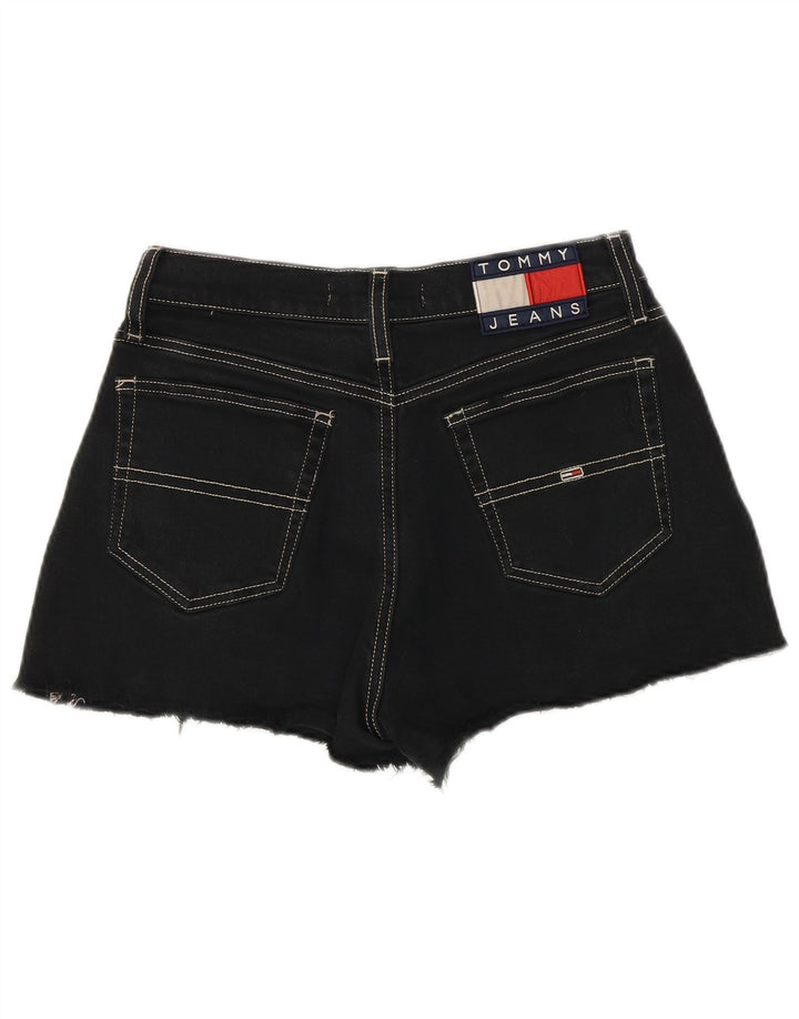 Tommy Hilfiger Pantalones cortos de mezclilla para mujer W26 Small Black