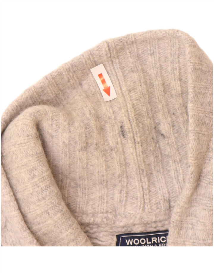 Woolrich Suéter Cárdigan Para Hombre De Lana Gris Medio