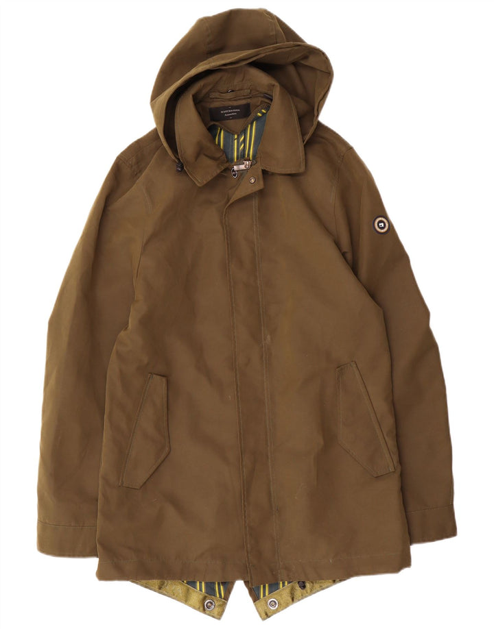 Scotch & Soda Parka con capucha Amsterdam para hombre UK 38 Medium Khaki