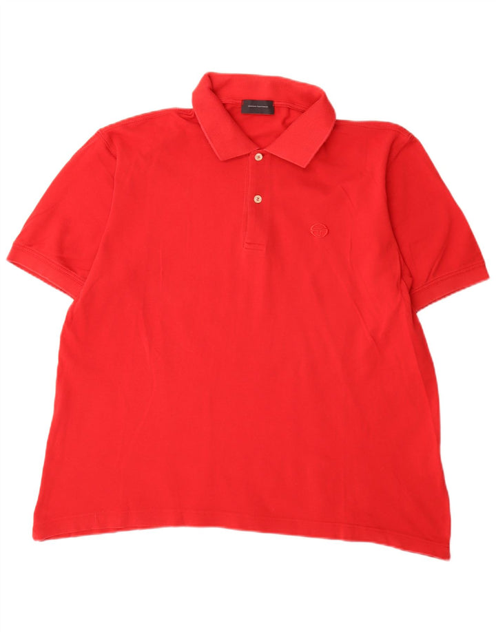 Sergio Tacchini Polo de corte regular para hombre IT 50 Algodón rojo mediano