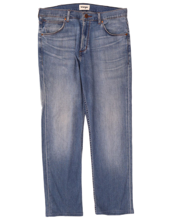 Wrangler Vaqueros Rectos Greensboro Para Hombre W32 L28 Algodón Azul