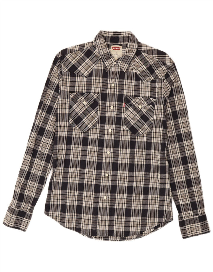 Camisa Levi's Hombre Medium Black Check Cotton