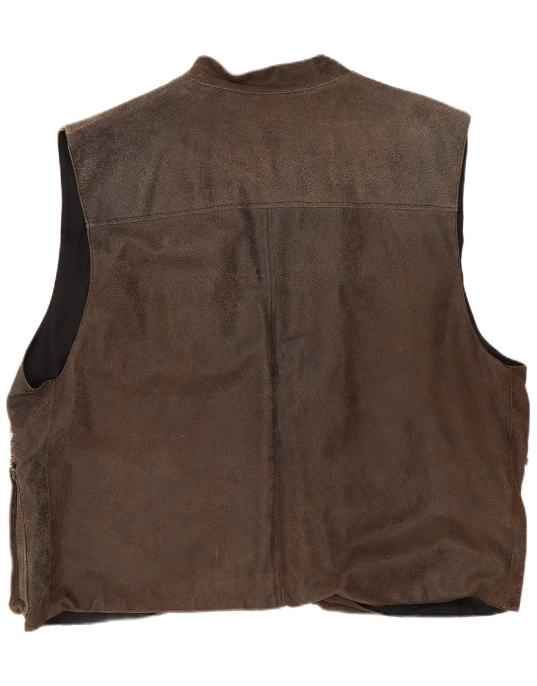 Vintage hombres utilidad chaleco Reino Unido 42 XL marrón