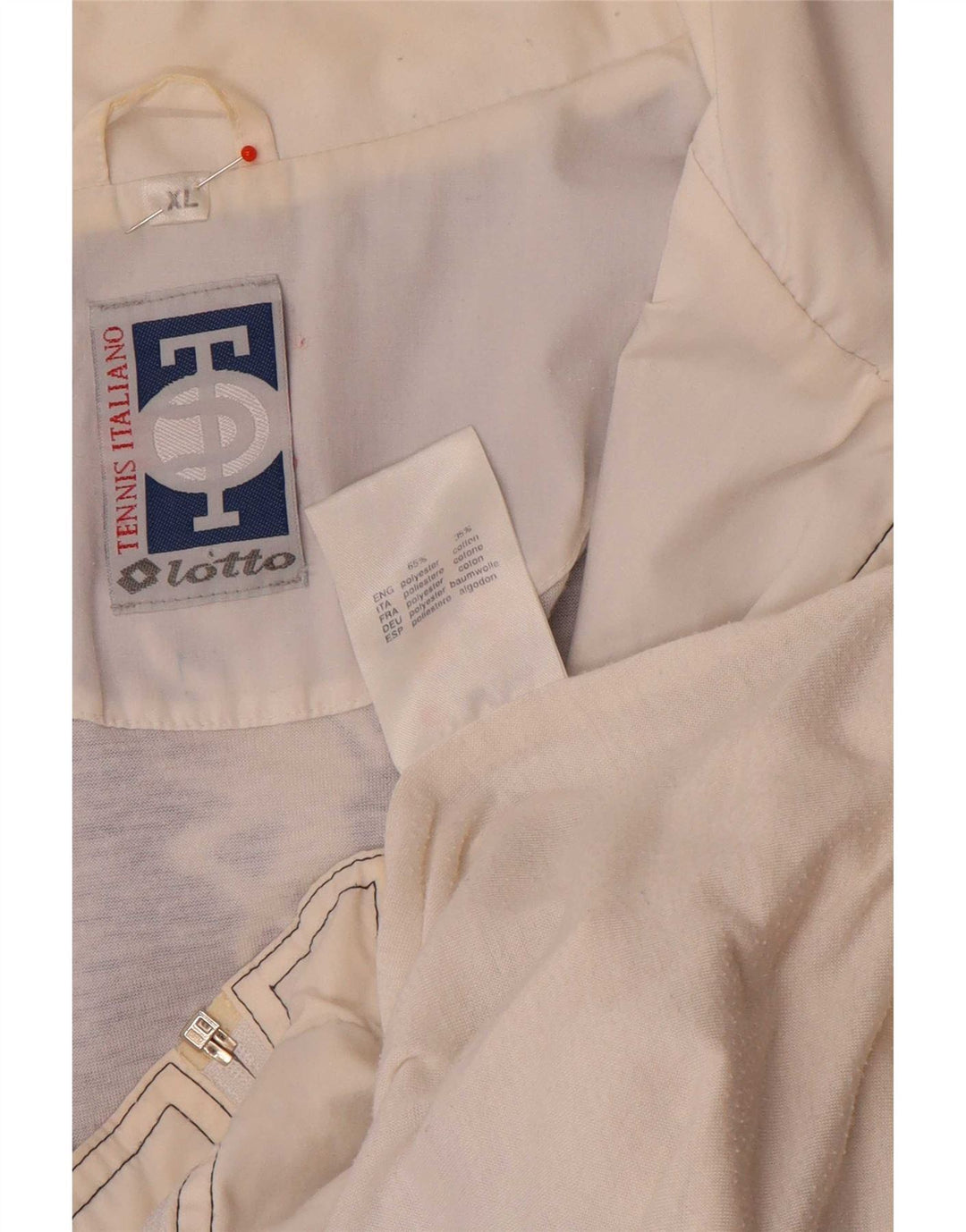 Lotto Hombre Gráfico Chándal Top Chaqueta XL Azul Colorblock Poliéster