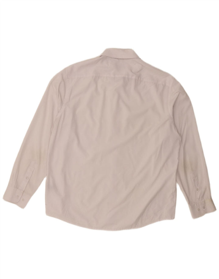 Nautica Camisa Slim Fit para Hombre Talla 17 1/2 XL Poliéster Blanco
