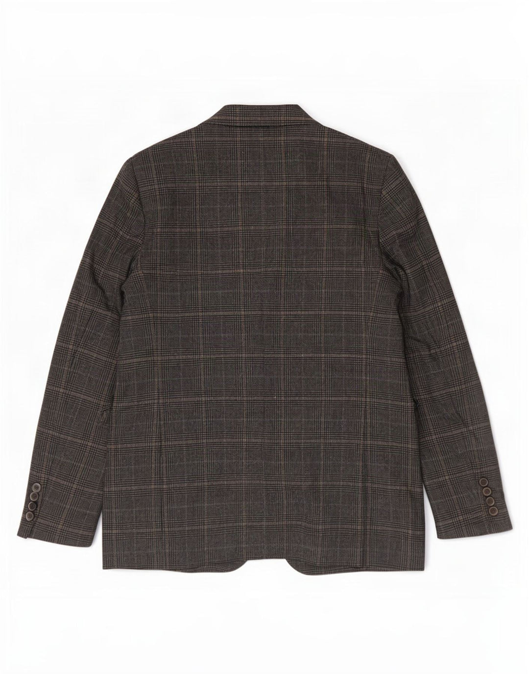 Zara Mujer Chaqueta Blazer De 2 Botones UK 10 Small Gris Pata De Gallo Poliéster