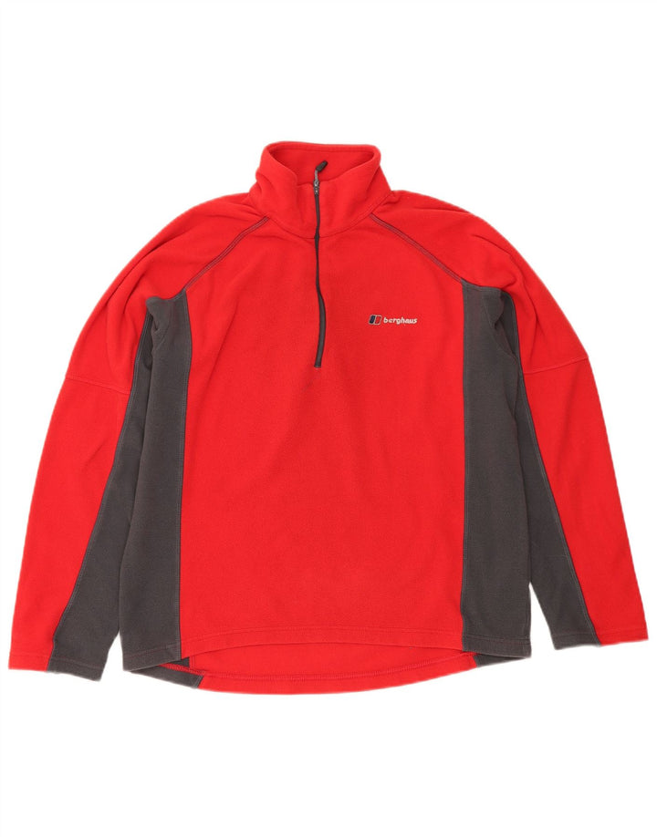 Berghaus Hombre Jersey De Forro Polar Con Cremallera En El Cuello Medio Rojo Colorblock Poliéster