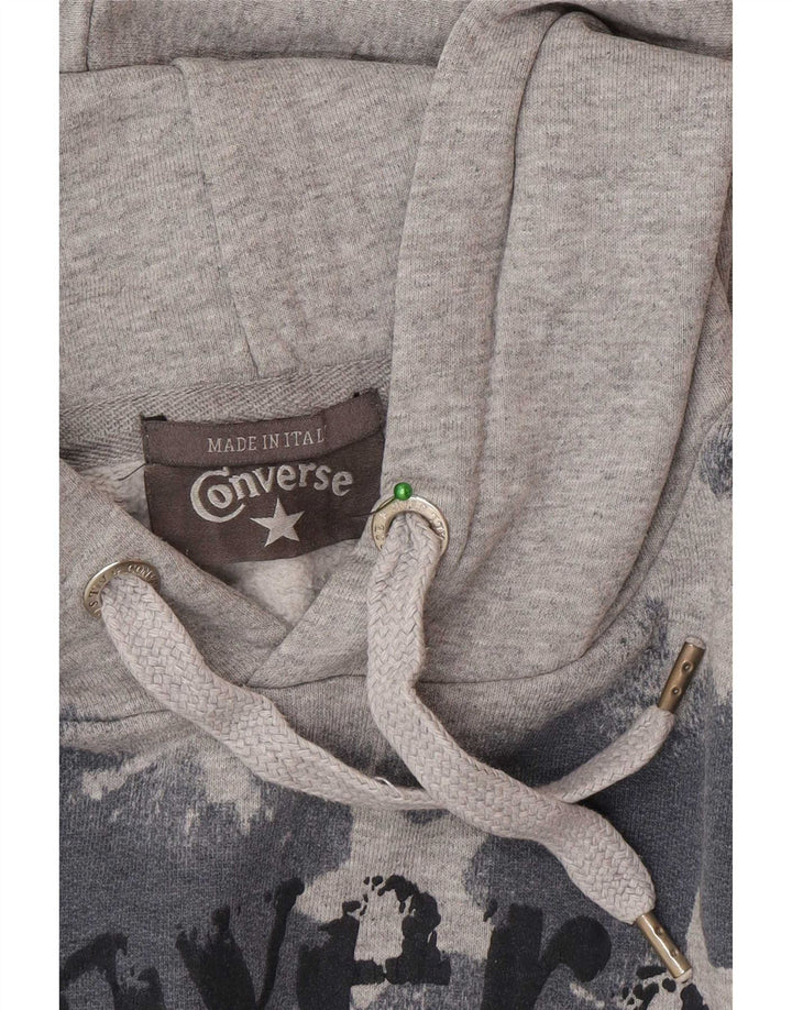 Converse Hombre Sudadera Con Capucha Gráfica Gris Medio