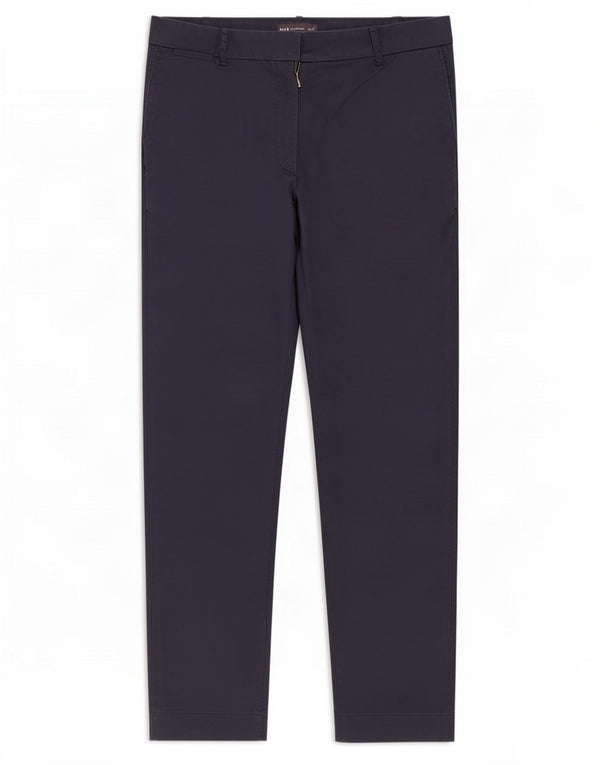 Marks & Spencer Pantalones chinos cónicos para mujer UK 10 Small W28 L27 Azul marino
