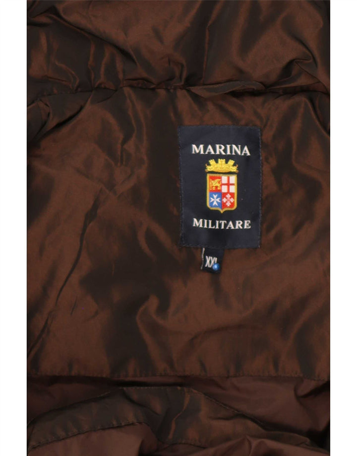 Marina Militare Abrigo acolchado para mujer UK 20 2XL Marrón Poliéster
