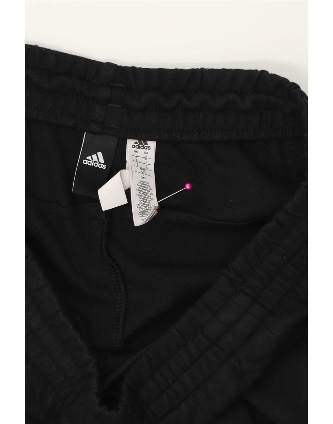 Adidas - Pantalón de chándal para hombre, talla grande, algodón negro