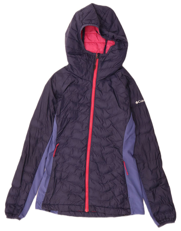 Columbia Chaqueta acolchada para mujer UK 8 Small Azul marino Colorblock Sports