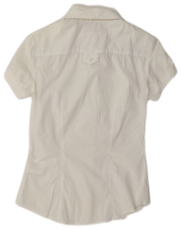 Camisa de manga corta para mujer Liu Jo IT 40 Small White Cotton