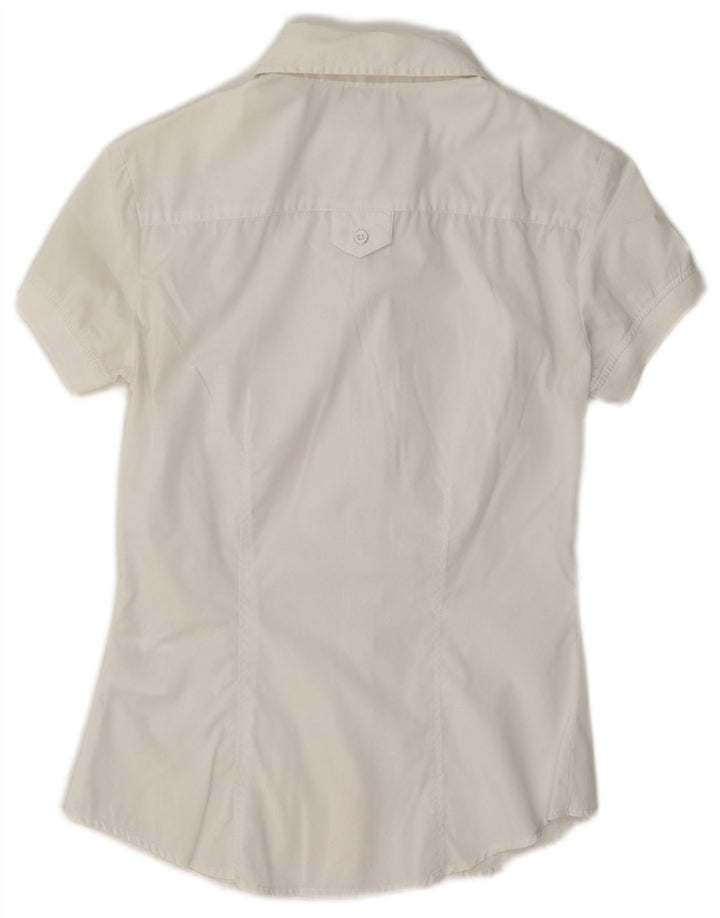 Camisa de manga corta para mujer Liu Jo IT 40 Small White Cotton