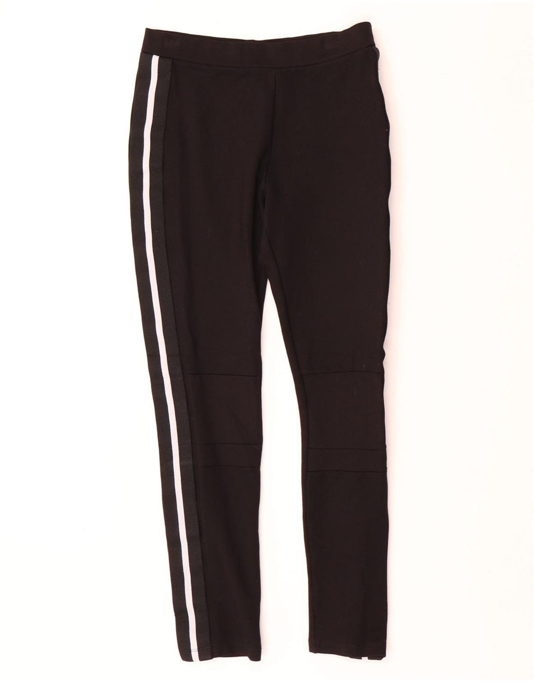 Zara Leggings Mujer UK 40 Mediano Rayas Negras