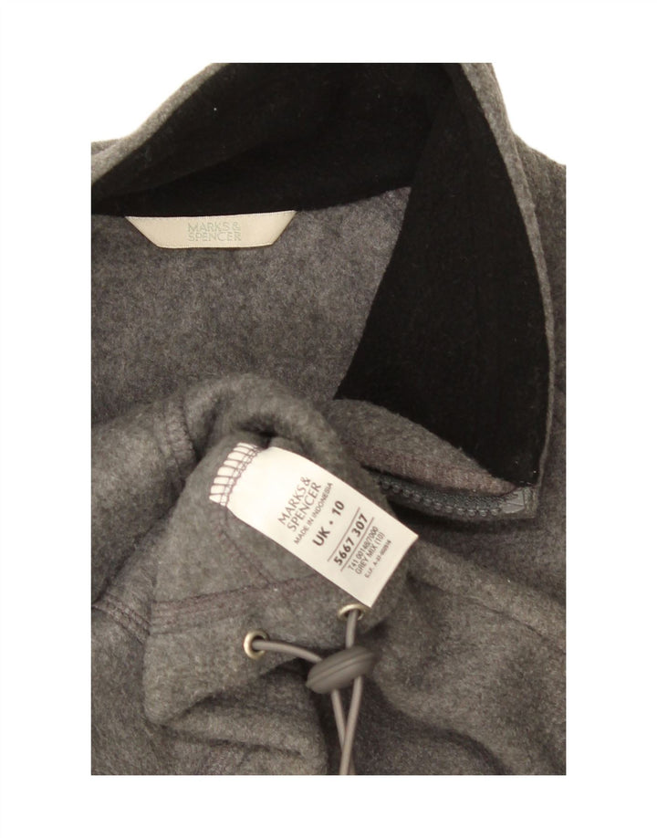 Marks & Spencer Chaqueta polar extragrande para mujer UK 10 Small Gris Poliéster