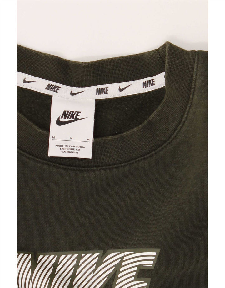 Nike Hombre Sudadera con gráfico tipo jersey de algodón color block en color caqui mediano