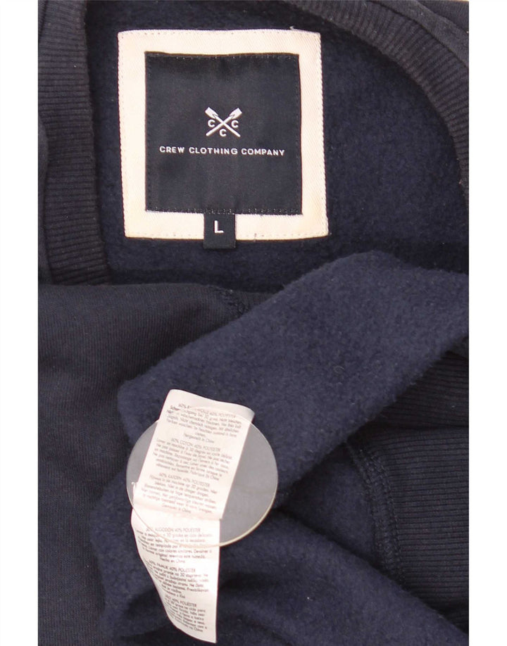 Crew Clothing Sudadera para hombre Jumper Large Azul marino Algodón