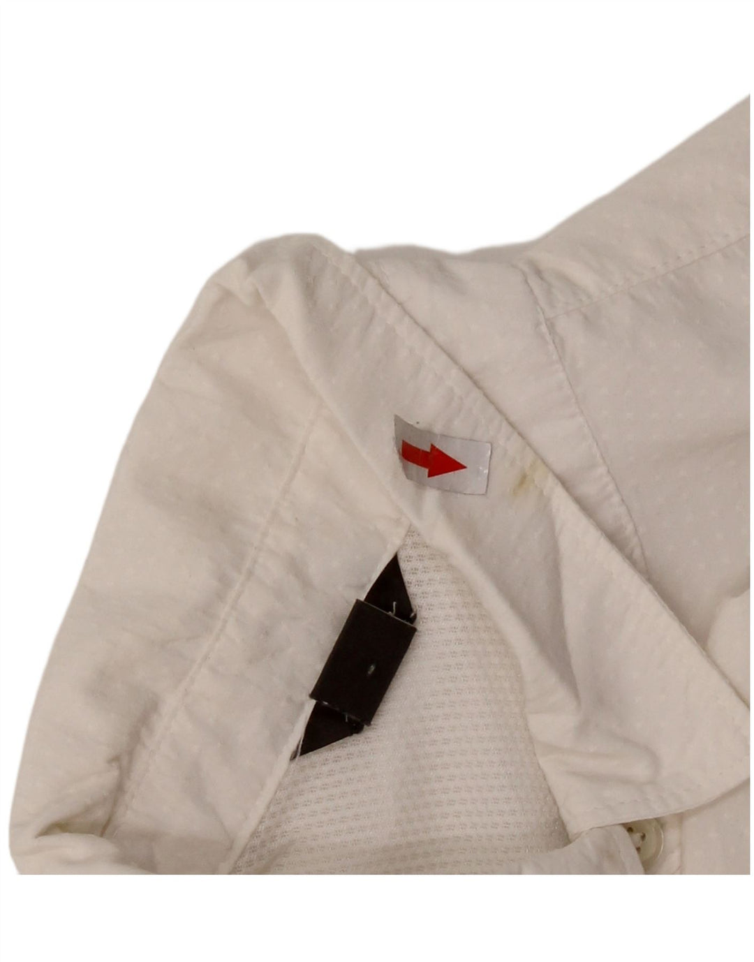 EDDIE BAUER Blusa camisera para mujer UK 10 Small White Spotted Nylon