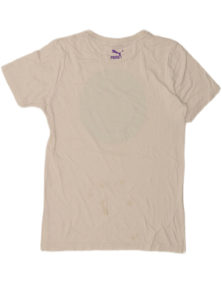 Puma - Camiseta gráfica para hombre, talla pequeña, color blanco