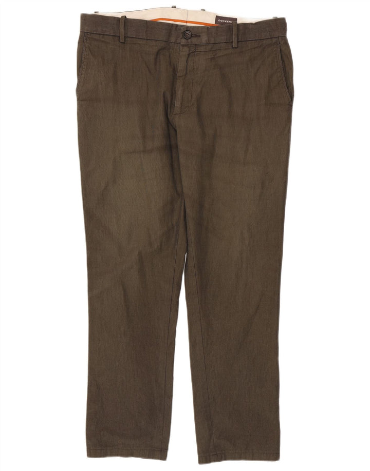 Dockers Pantalón chino recto para hombre W34 L28 Khaki Check