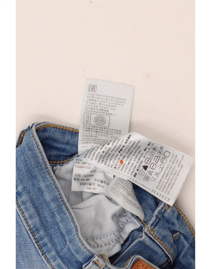 LEVI'S Jeans Acampanados De Cintura Alta Para Mujer W25 L32 Algodón Azul