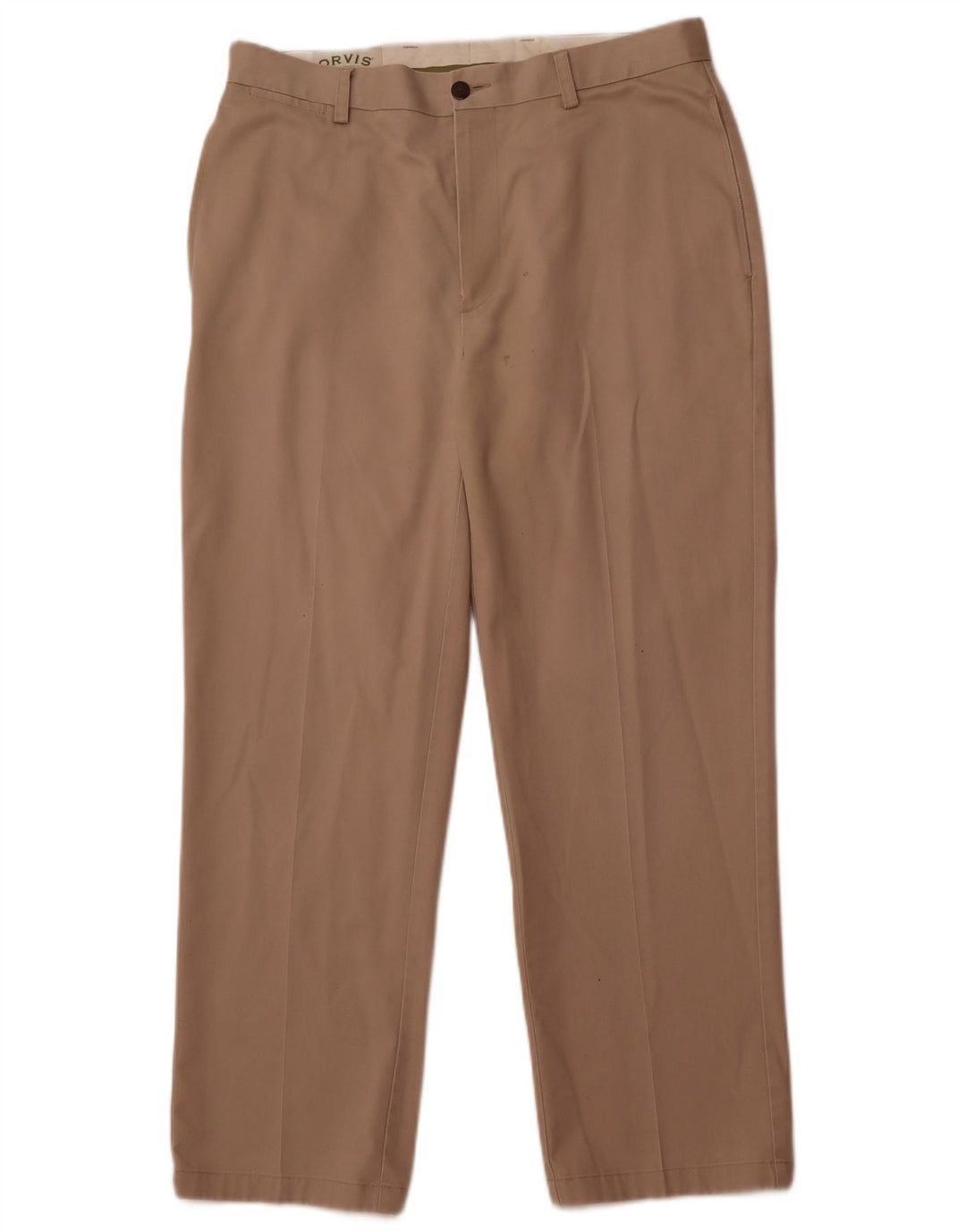 Pantalón chino recto Orvis para hombre W34 L30 Algodón beige