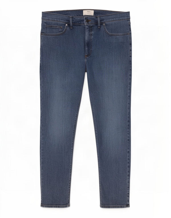 Marks & Spencer Mens Slim Jeans W38 L29 Blue Cotton