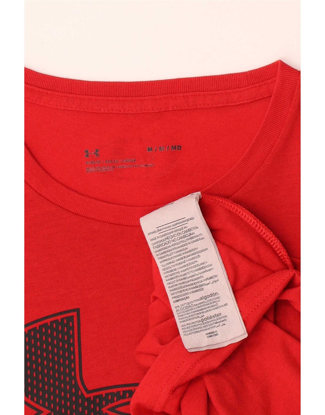 Under Armour Camiseta gráfica para hombre Top Medium Red Cotton
