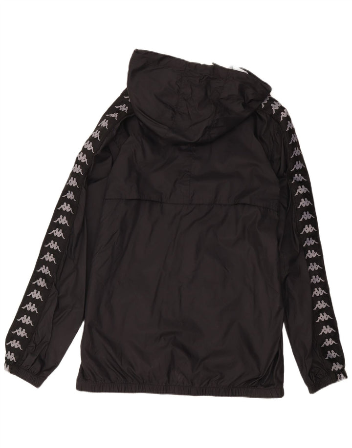 Kappa Chaqueta impermeable con capucha para hombre UK 42 XL Poliamida negra